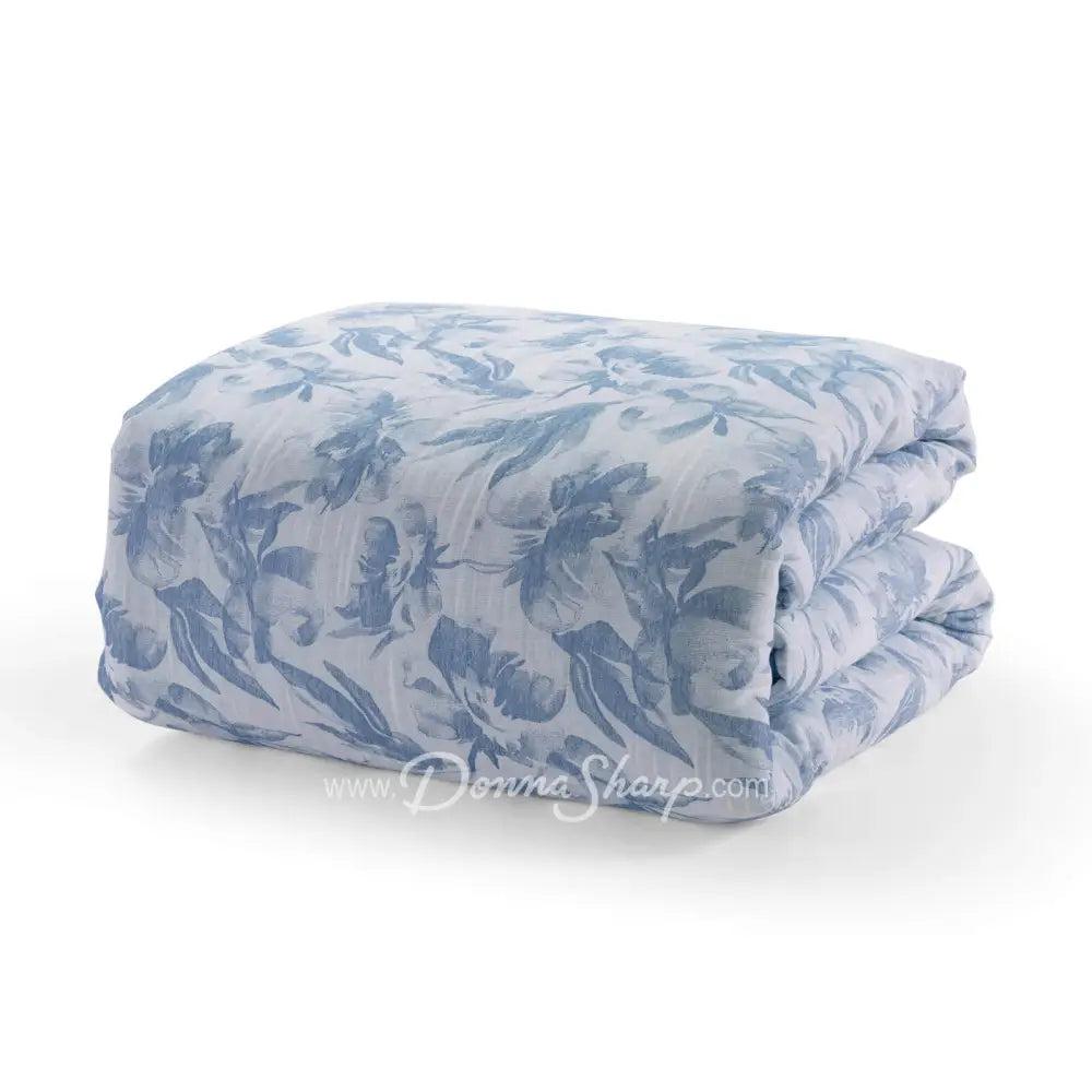 Queen Comforter Set Almaria (Soft Blue) Brands