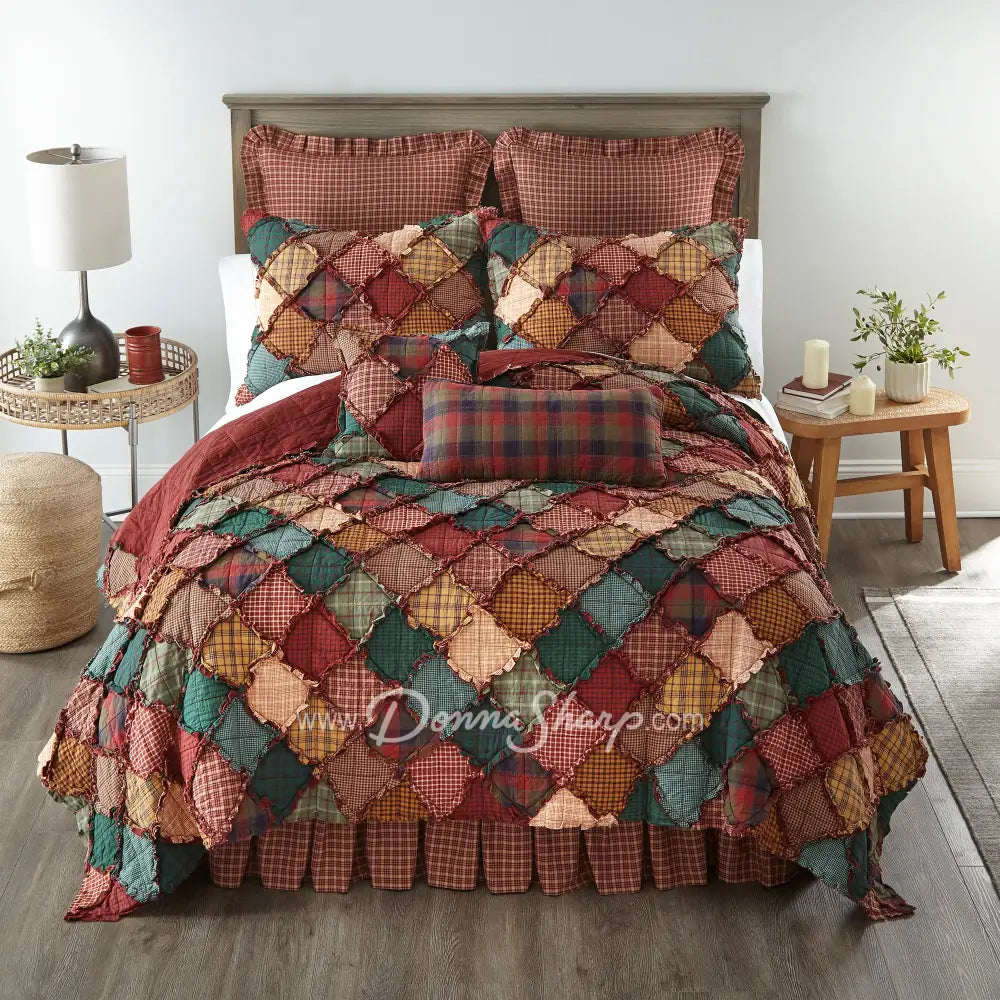Campfire Plaid Bedskirt - Gathered - Bedding