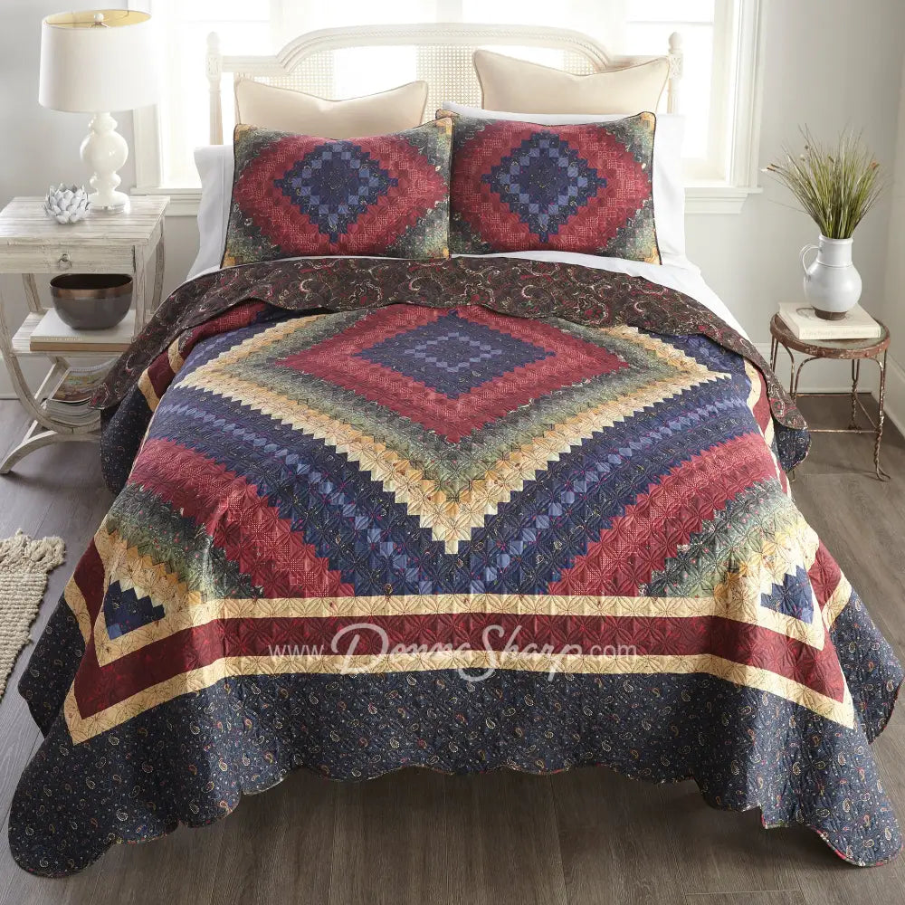 Chesapeake 3Pc Quilted Bedding Set From Your Lifestyle