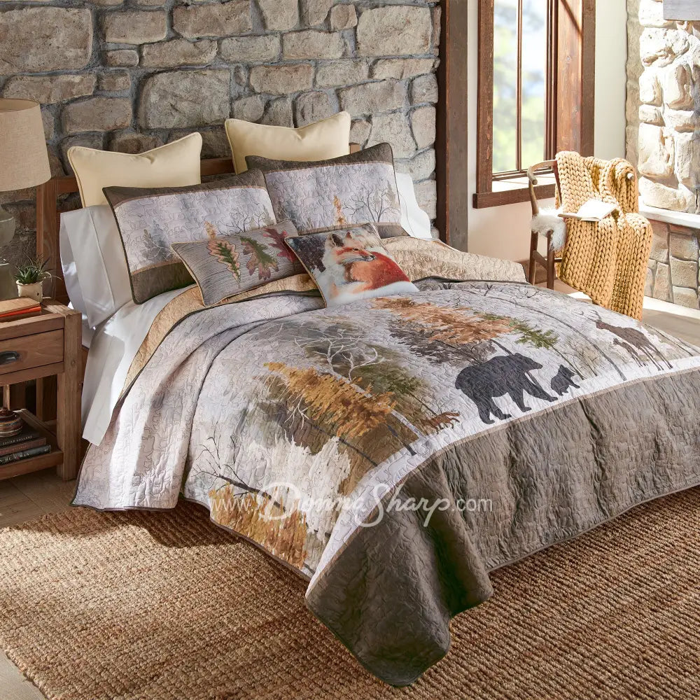Dawn Mist 3pc Quilted Bedding Set from Donna Sharp New