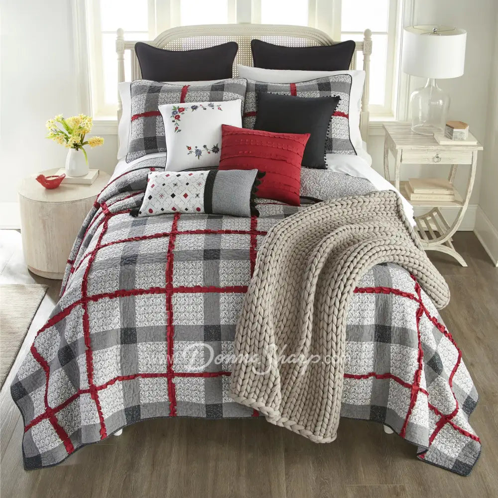 Dawson Cotton Pieced Quilted 3Pc Bedding Set From Donna Sharp