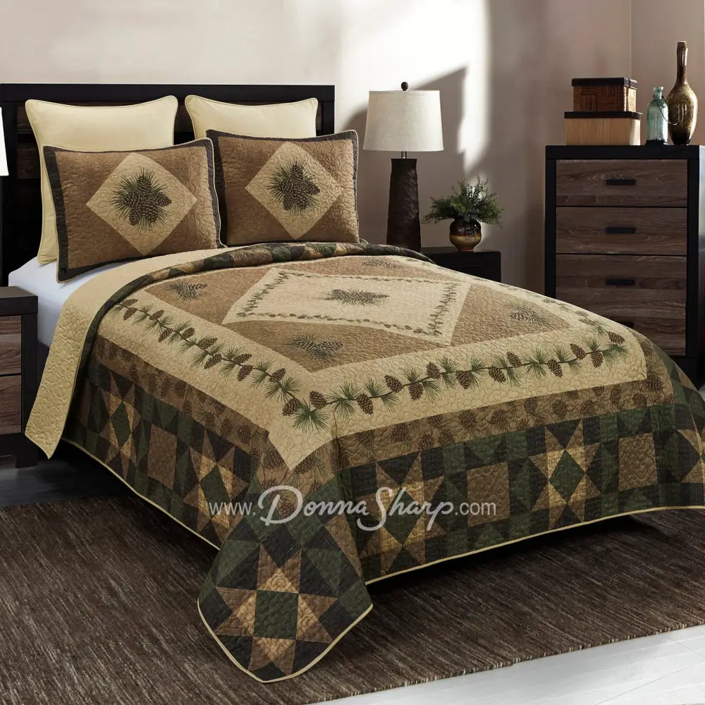 Donna Sharp Antique Pine Quilt Set Bedding