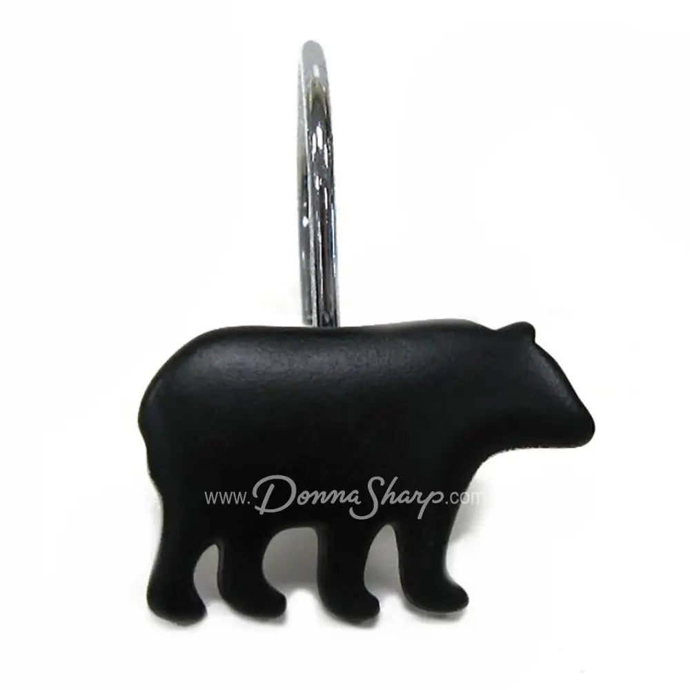 Donna Sharp Black Bear (12PC) Shower Curtain Hooks - Sale