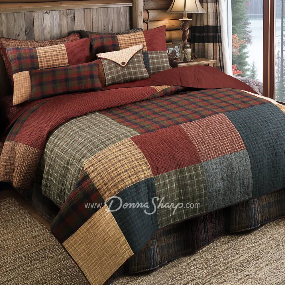 Donna Sharp Campfire Square Cotton Quilted Bedding Bedding