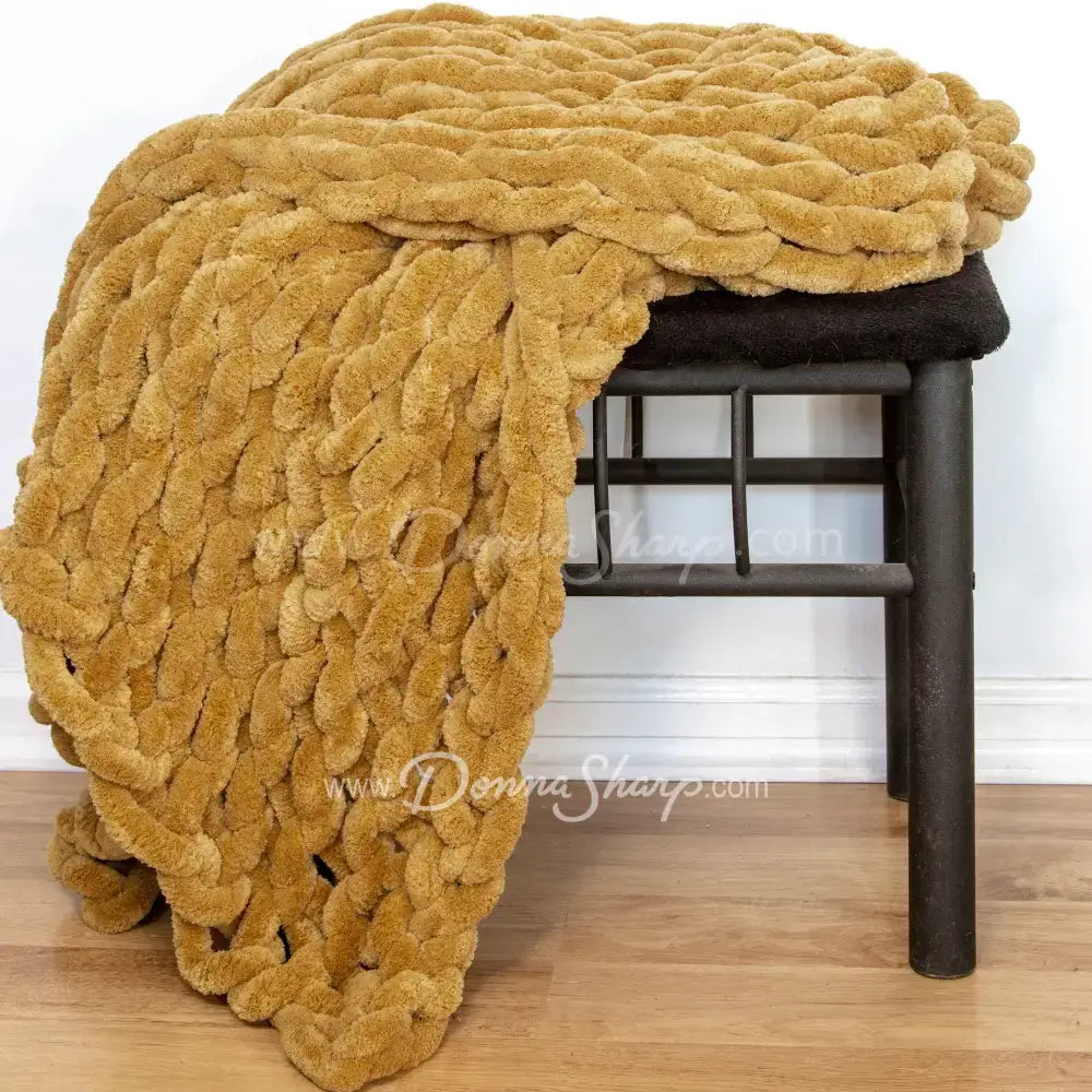Chenille Knit Throws Gold Bedding