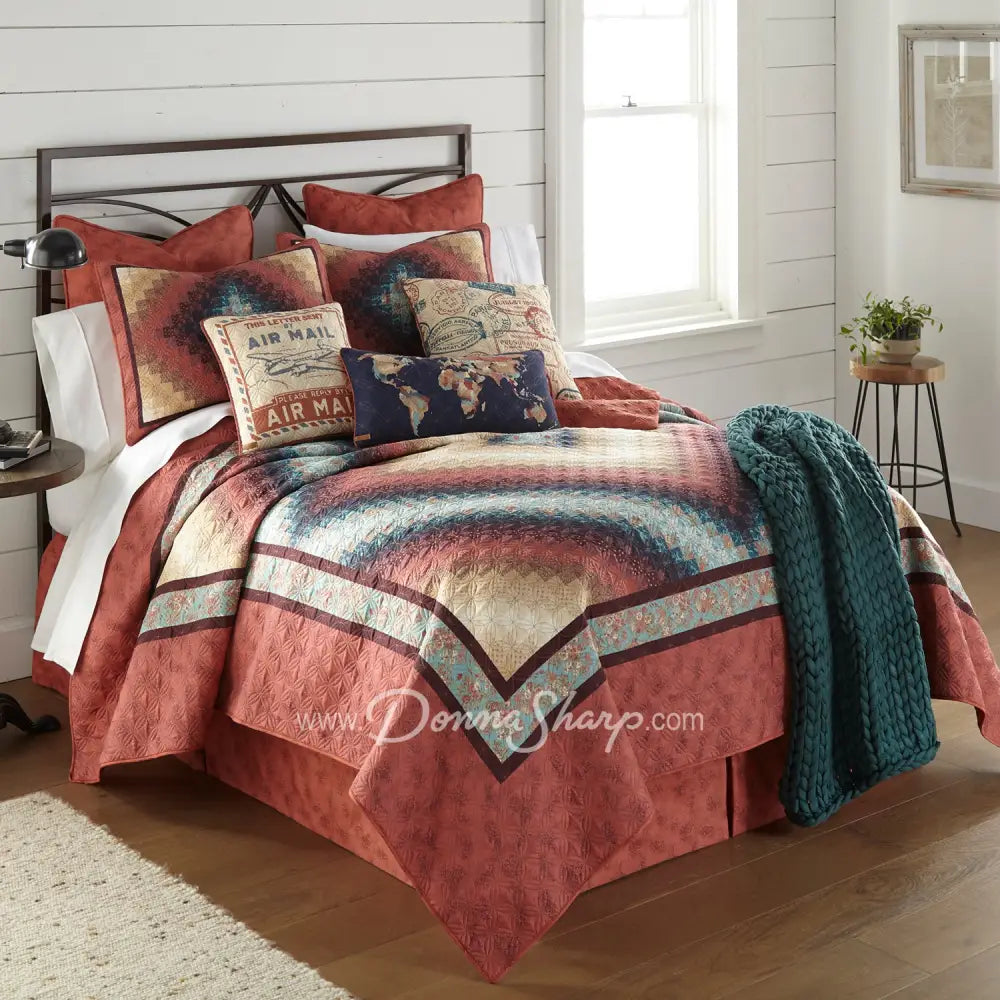 Donna Sharp Cinnamon 3Pc Quilted Bedding Set