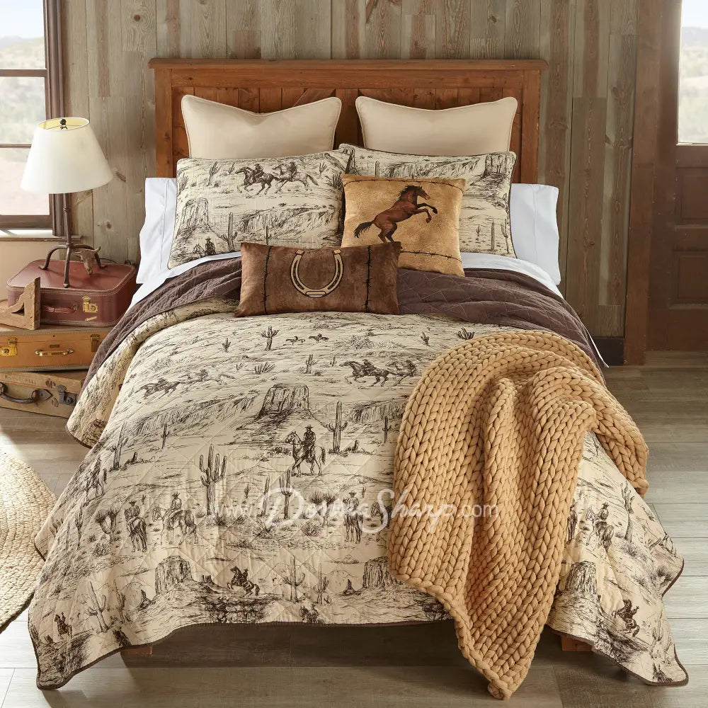 Donna Sharp Cowboy Cotton Quilt Set King Bedding