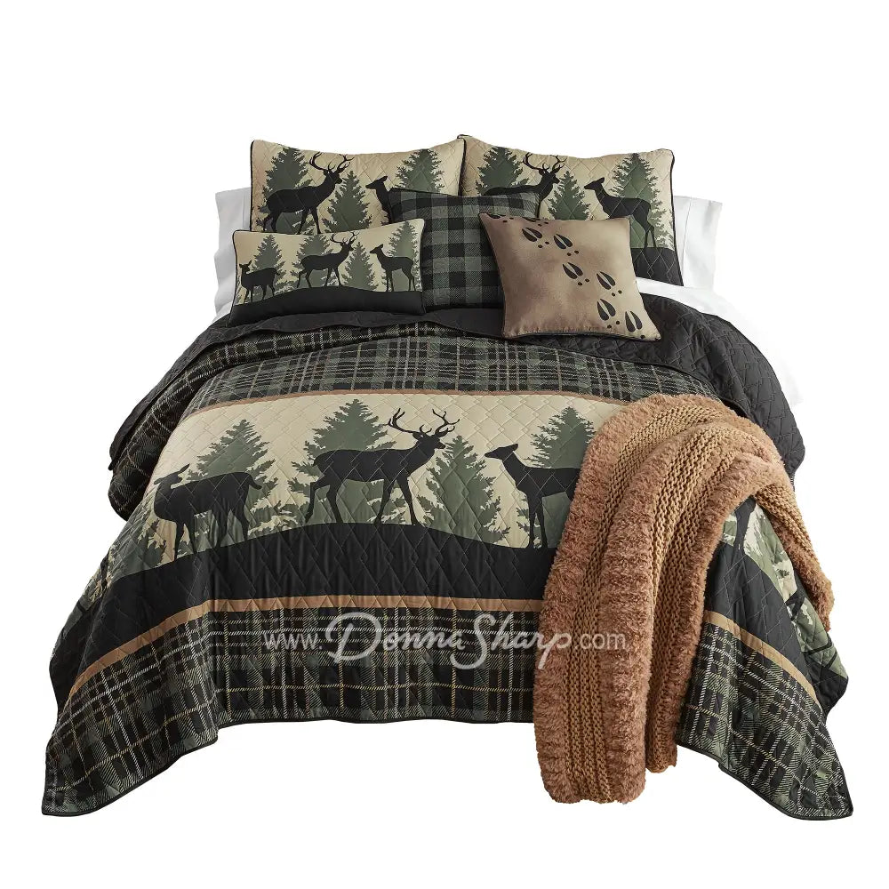 Donna Sharp Deer Walk Ultra Comfort Quilt Set Bedding