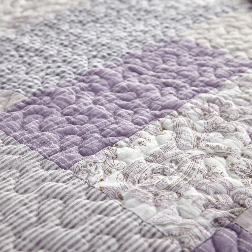 Lavender Rose Cotton Quilted Bedding