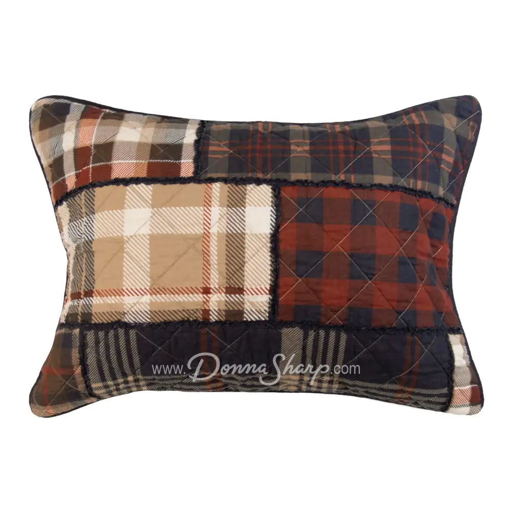 Donna Sharp Lj Plaid 3Pc Cotton Pieced Quilt Set New