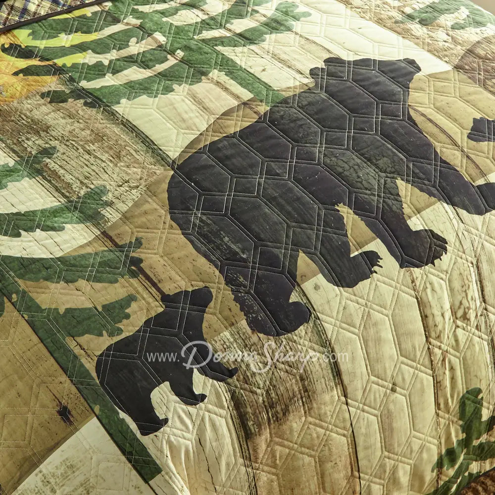 Donna Sharp Painted Bear Quilt Set Bedding