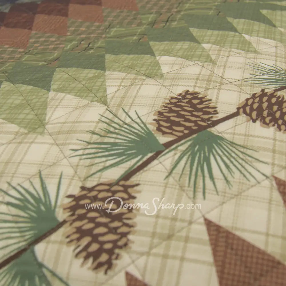 Donna Sharp Pine Circle 3pc Quilted Bedding Set New