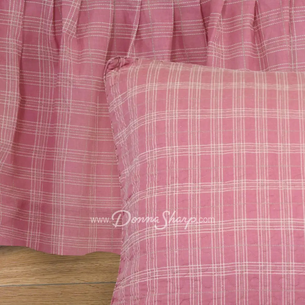 Queen Bedskirt Pink Plaid (G) Sale