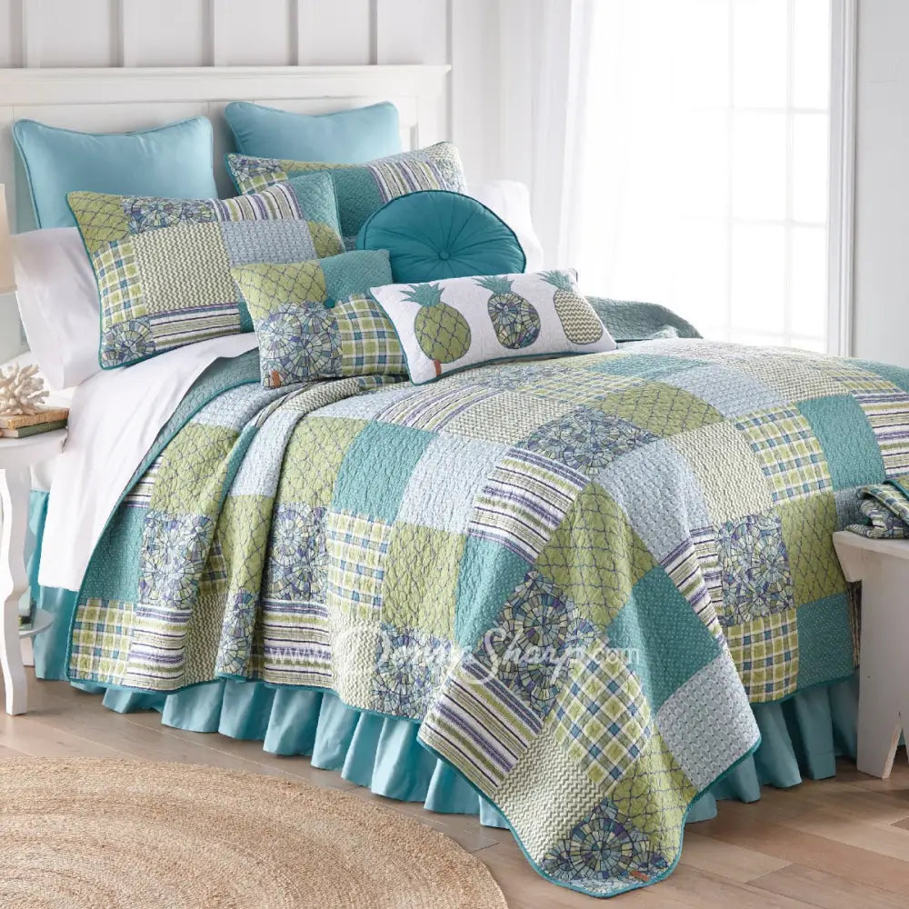 Sham Riptide Patch Bedding