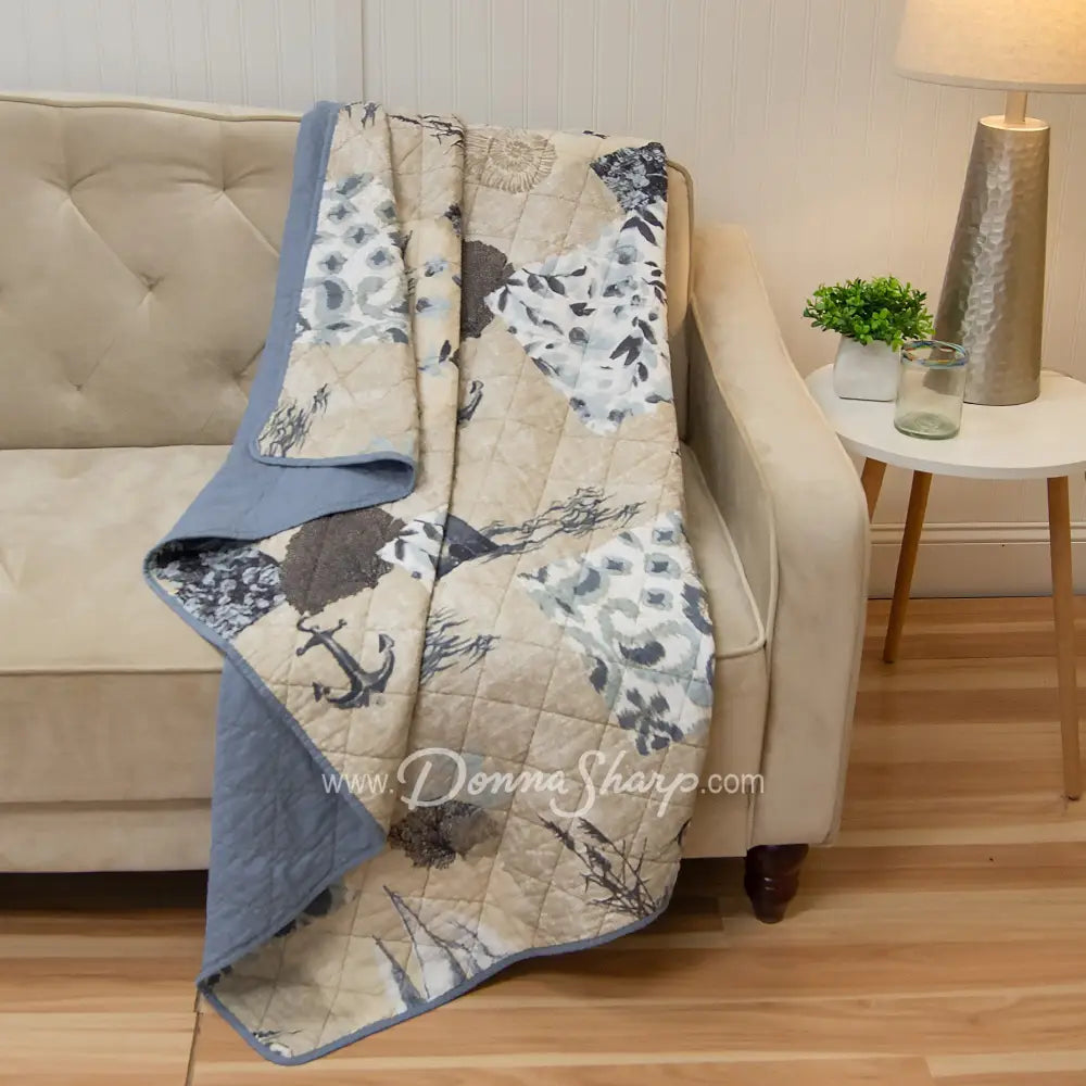 Donna Sharp Seascape Cotton Quilted Bedding Set New