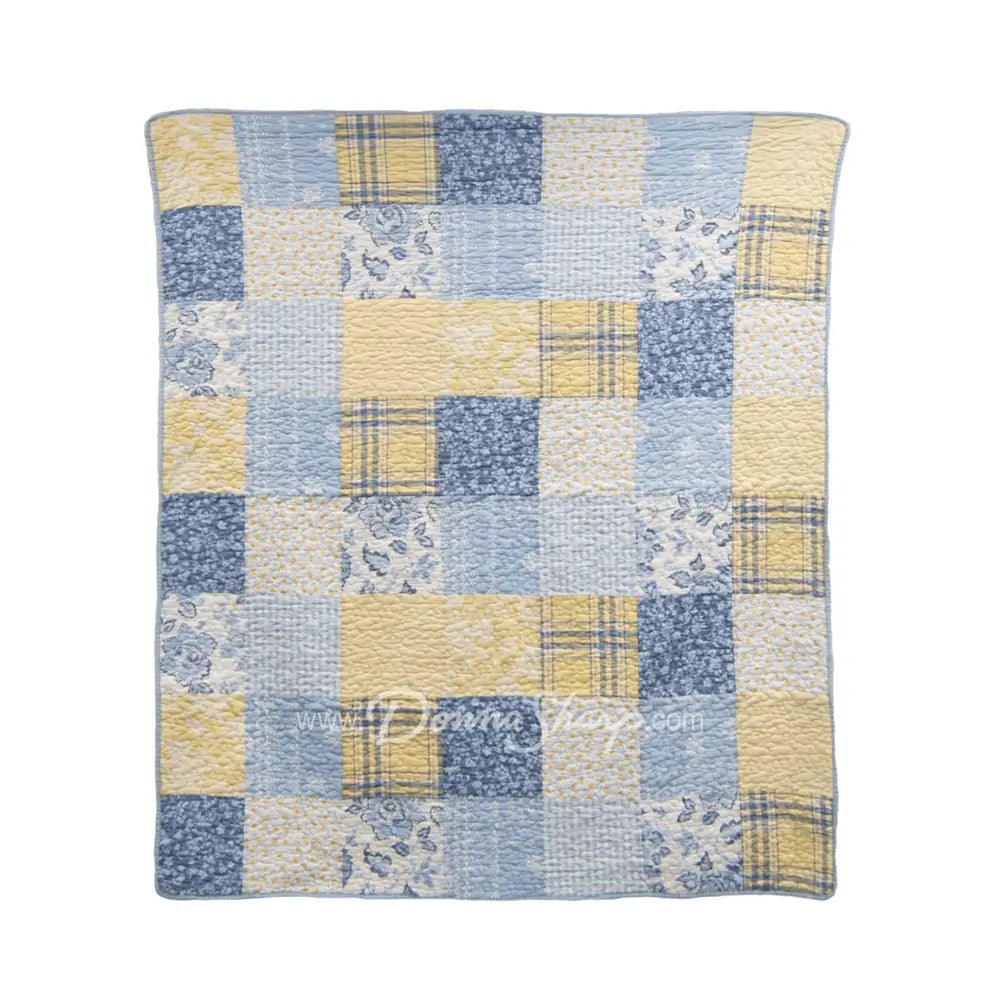 Donna Sharp Spring Flowers Cotton Pieced Quilted Bedding Set New