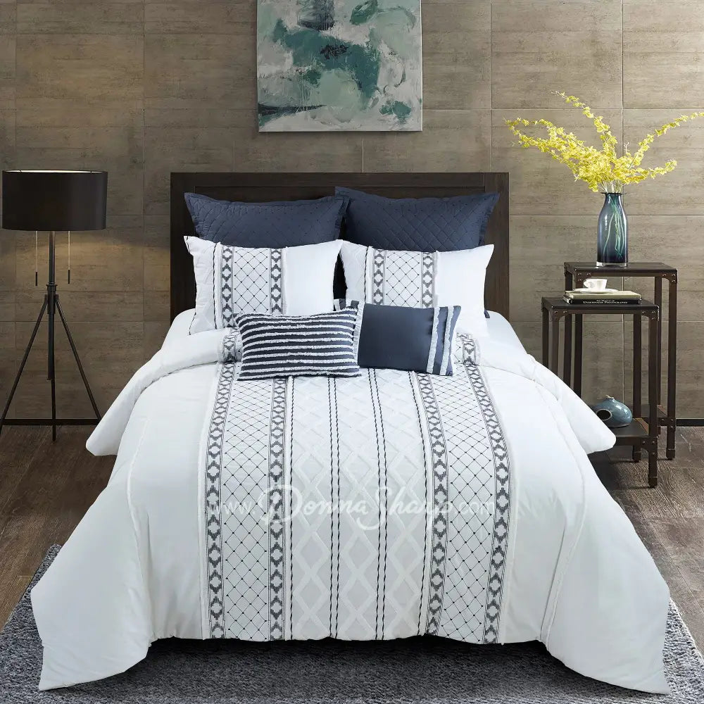 Donna Sharp Trellis 3Pc Cotton Comforter Set Bedding
