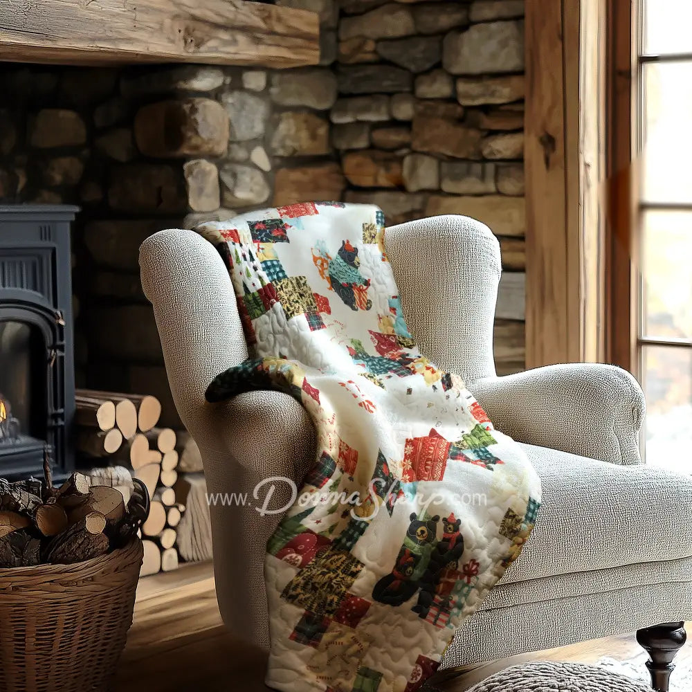Donna Sharp Holiday Love Quilted Microfiber Throw