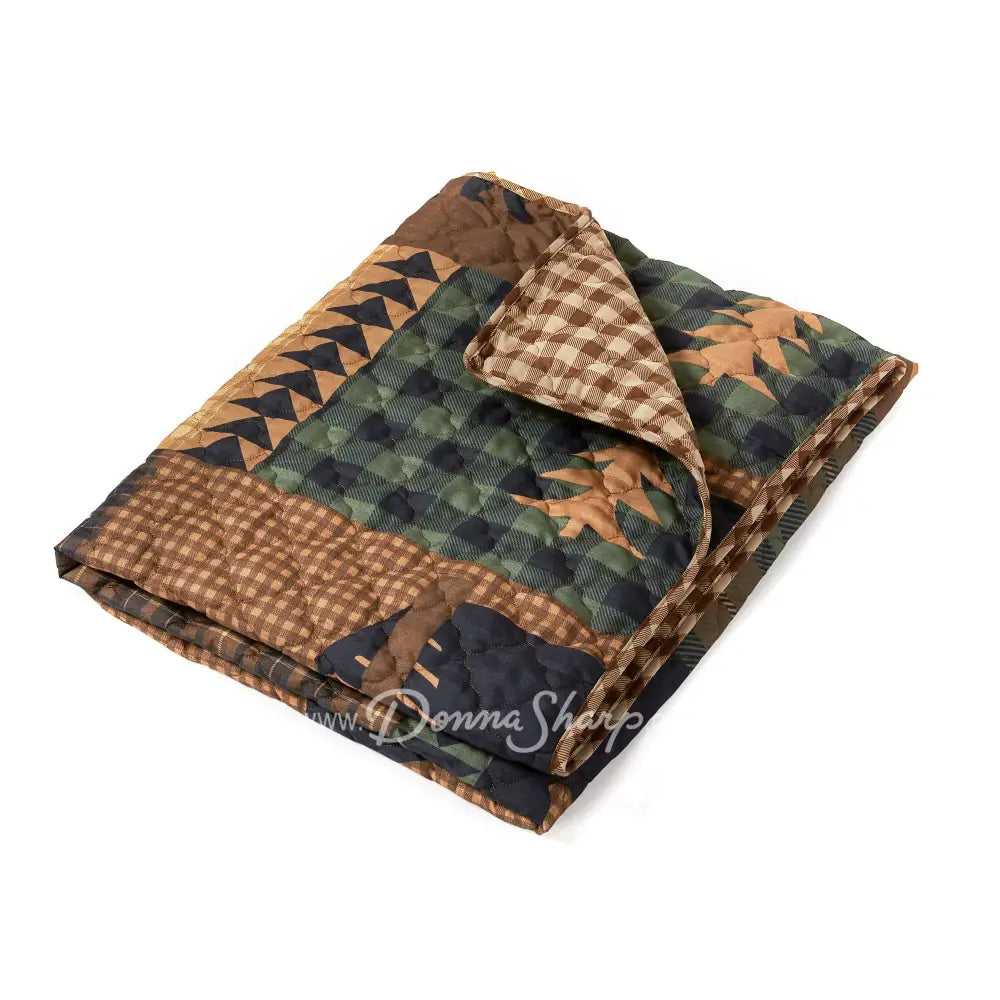 Your Lifestyle Brown Bear Cabin Quilted Throw Throw Bedding
