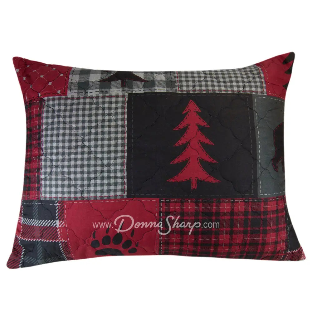 Your Lifestyle Red Forest Microfiber Quilt Bedding Set