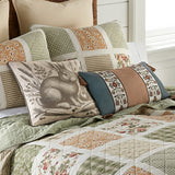 Donna Sharp Peach Rose 3pc Cotton Pieced Quilt Set