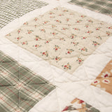 Donna Sharp Peach Rose 3pc Cotton Pieced Quilt Set