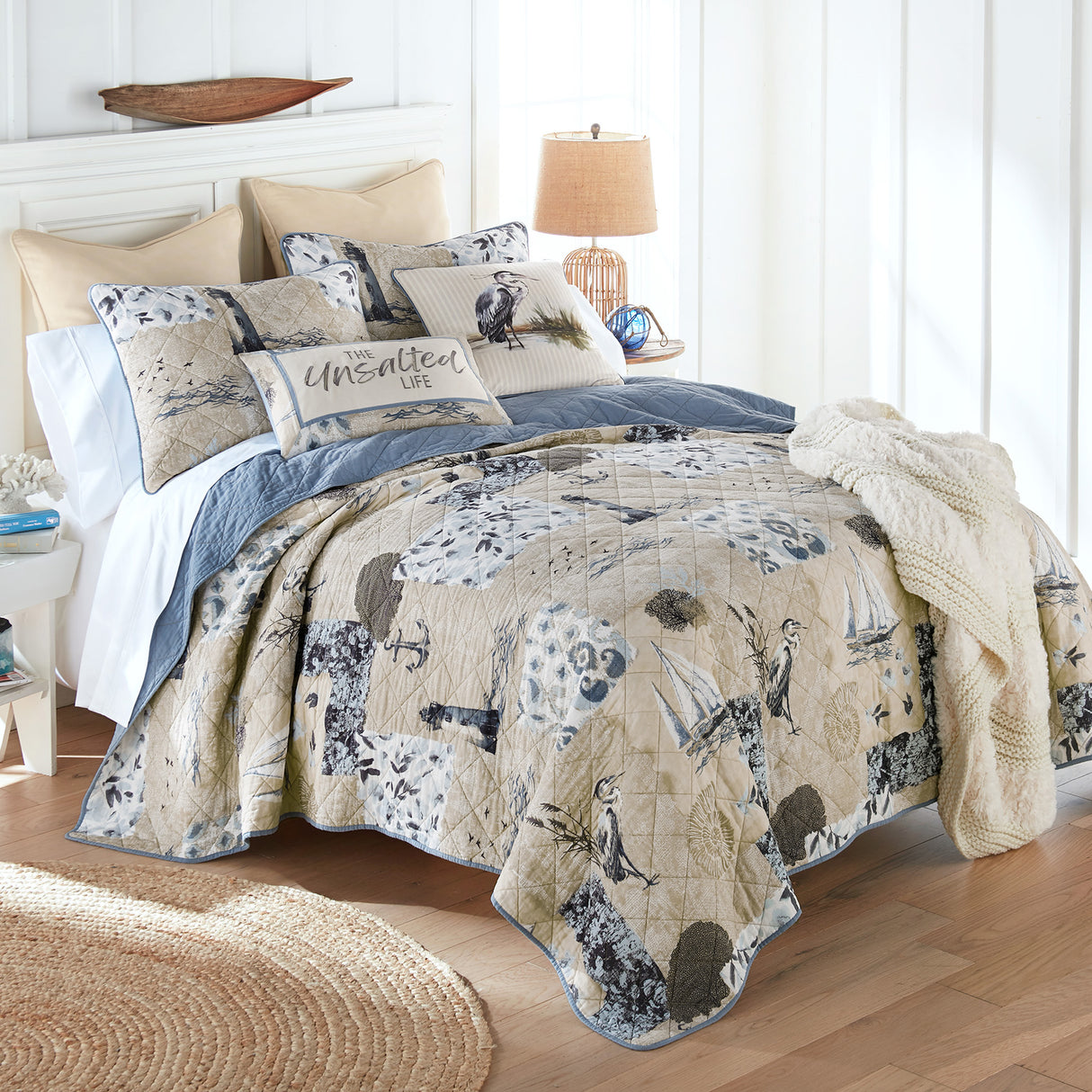 Donna Sharp Seascape Cotton Quilted Bedding Set