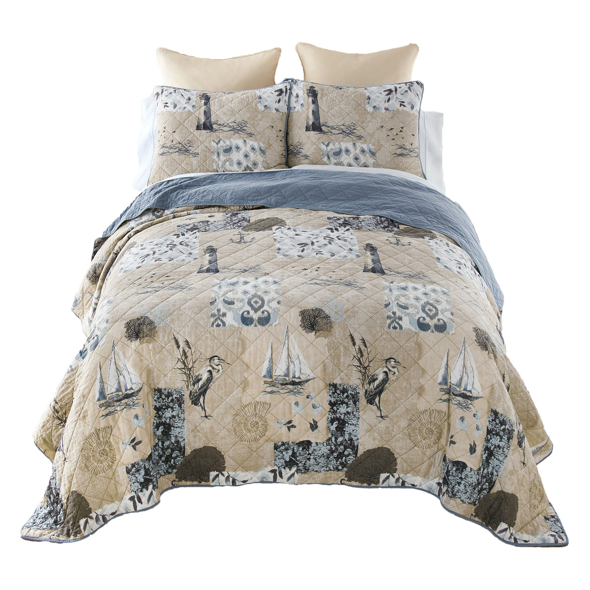 Donna Sharp Seascape Cotton Quilted Bedding Set