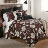 Donna Sharp Log Cabin Star Pieced Cotton Quilted Bedding Set