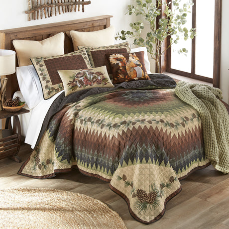 Donna Sharp Pine Circle 3pc Quilted Bedding Set