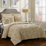 Amadora Comforter Set King / Cappuccino Bedding