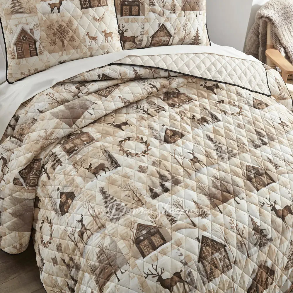 Antique Winter Quilted Bedding Collection - Holiday