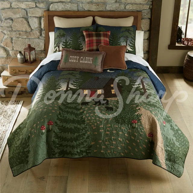 Bear Cottage Quilted Bedding Set By Donna Sharp