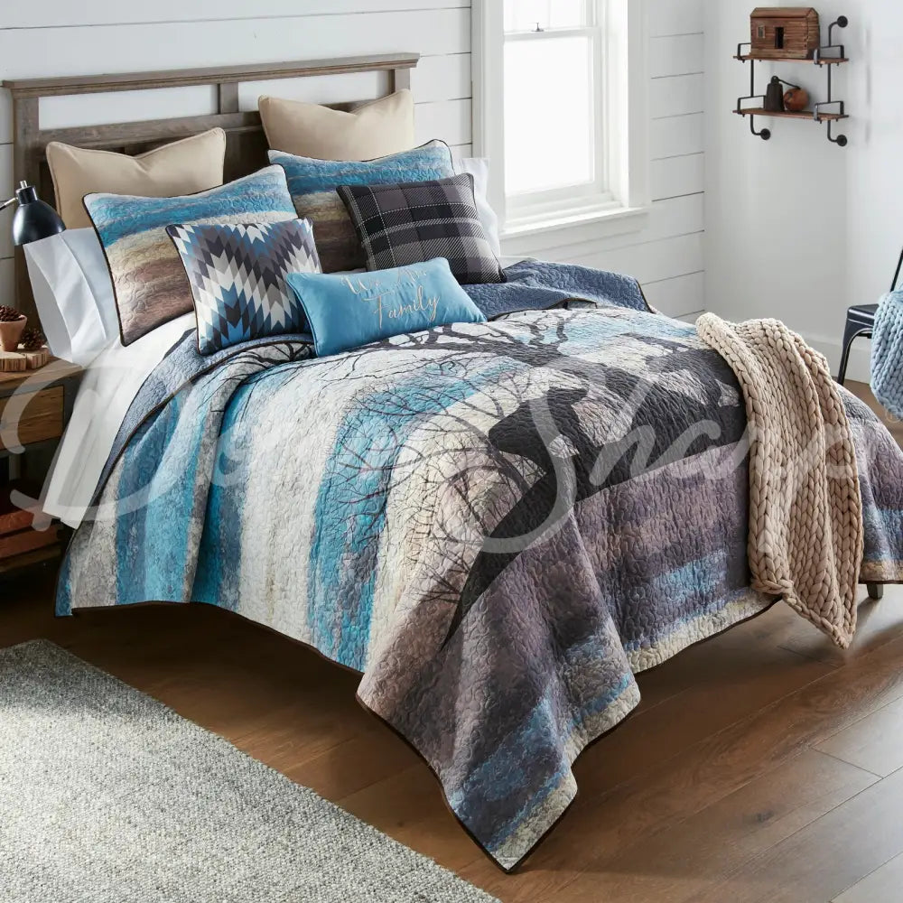 Bear Hill 3Pc Quilted Bedding Set By Your Lifestyle