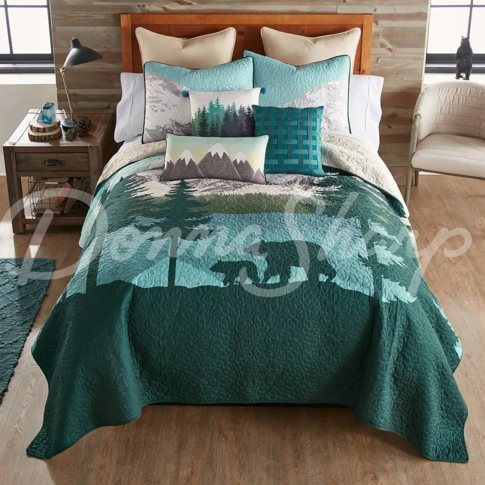 Bear Mountain 3Pc Quilted Bedding Set By Donna Sharp