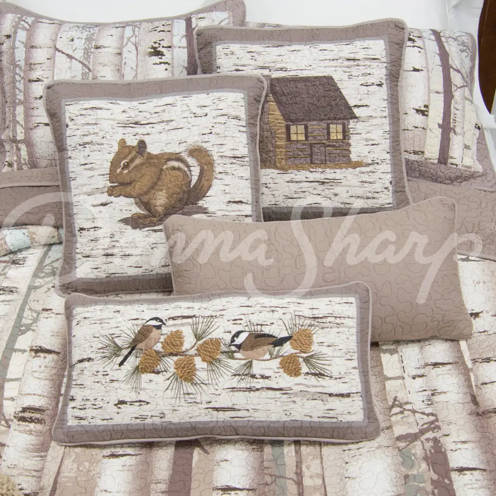 Birch Forest Cotton Quilted Bedding