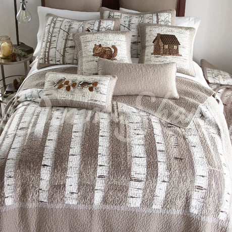 Birch Forest Cotton Quilted Bedding