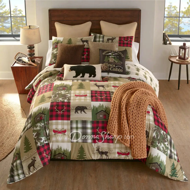 Cedar Lodge 3Pc Comforter Bedding Set From Your Lifestyle By Donna Sharp Cabin - Pillow