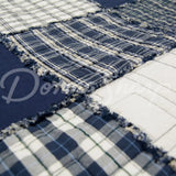 Checkerboard Indigo 3Pc Cotton Pieced Quilt Set From Donna Sharp Bedding