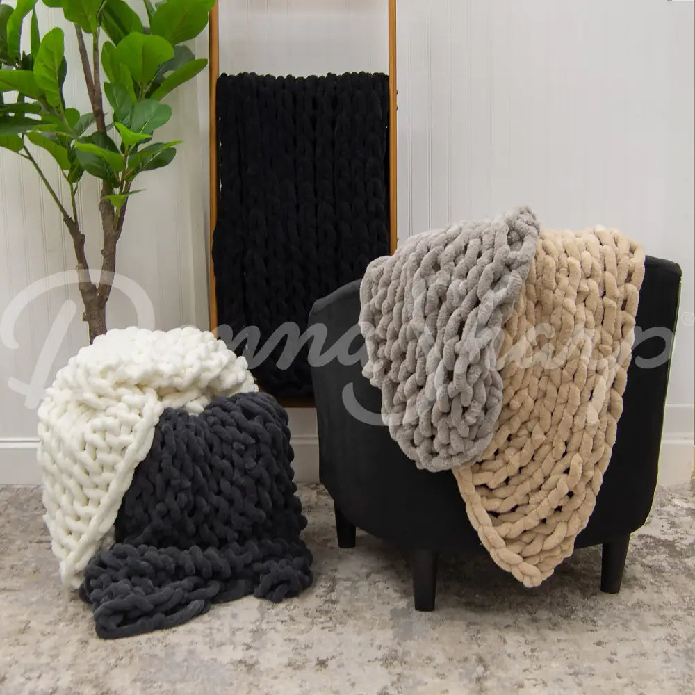 Chenille Knit Throws Bedding