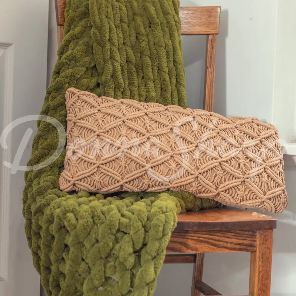 Chenille Knit Throws Olive Bedding