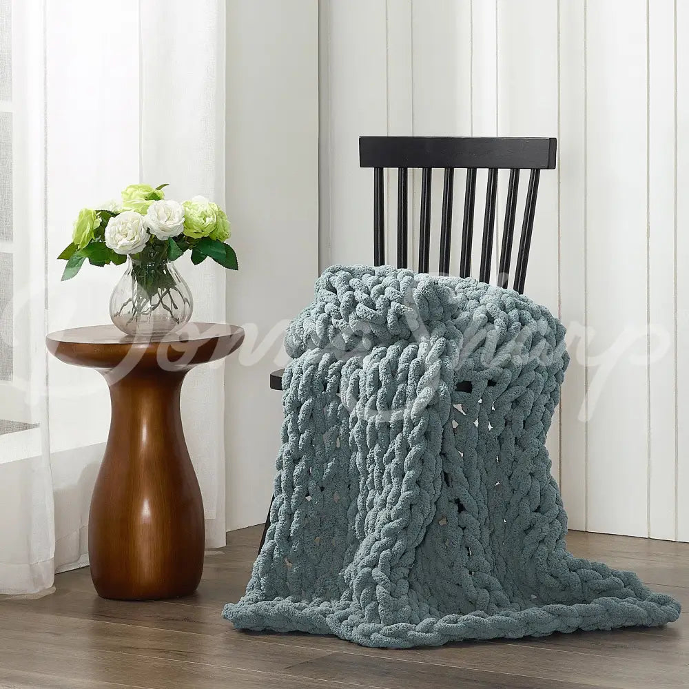 Chenille Knit Throws Seaside Bedding