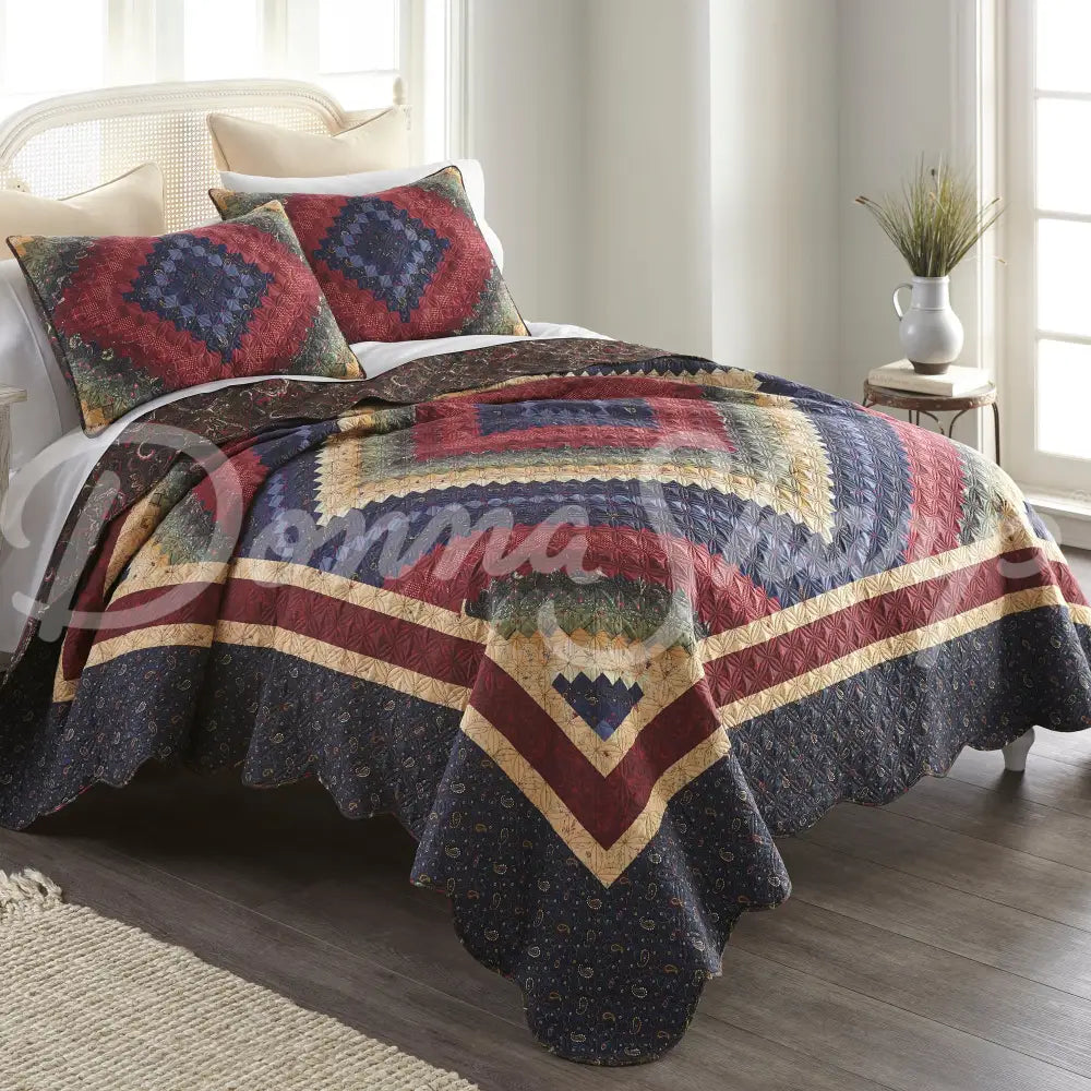 Chesapeake 3Pc Quilted Bedding Set From Your Lifestyle