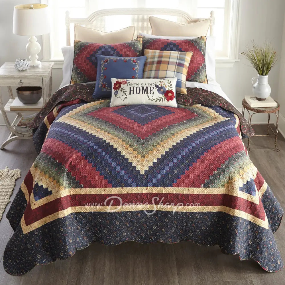 Chesapeake 3Pc Quilted Bedding Set From Your Lifestyle