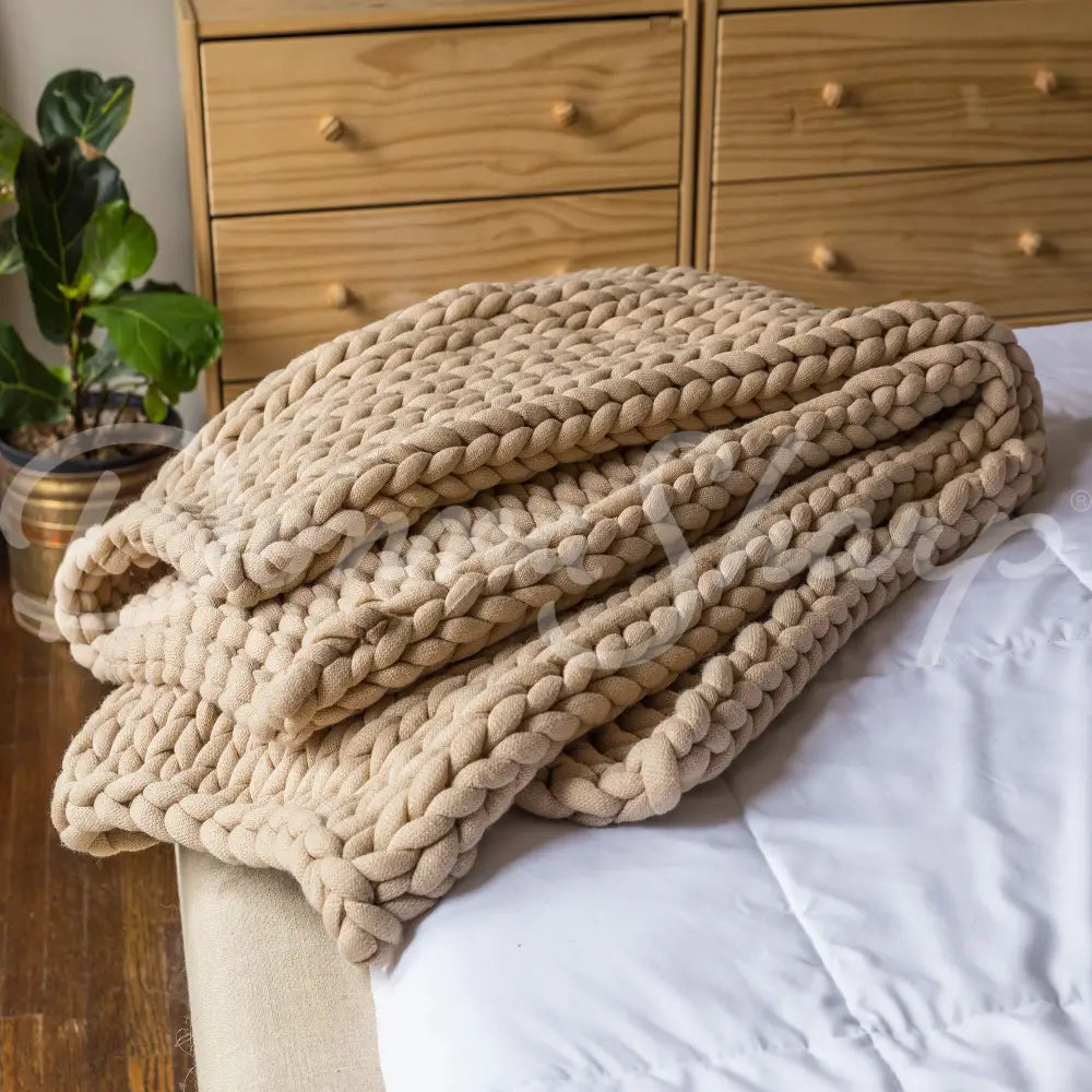 Chunky Knit Throws Bedding