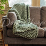 Chunky Knit Throws Sage Bedding