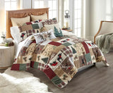 Dashing 3pc Holiday Comforter Bedding Set Holiday