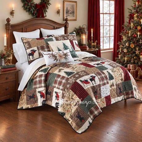 Dashing Lightweight Holiday Quilt Set - Holiday