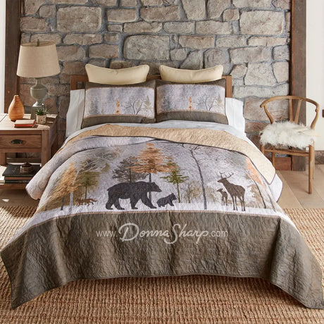 Dawn Mist 3pc Quilted Bedding Set from Donna Sharp New