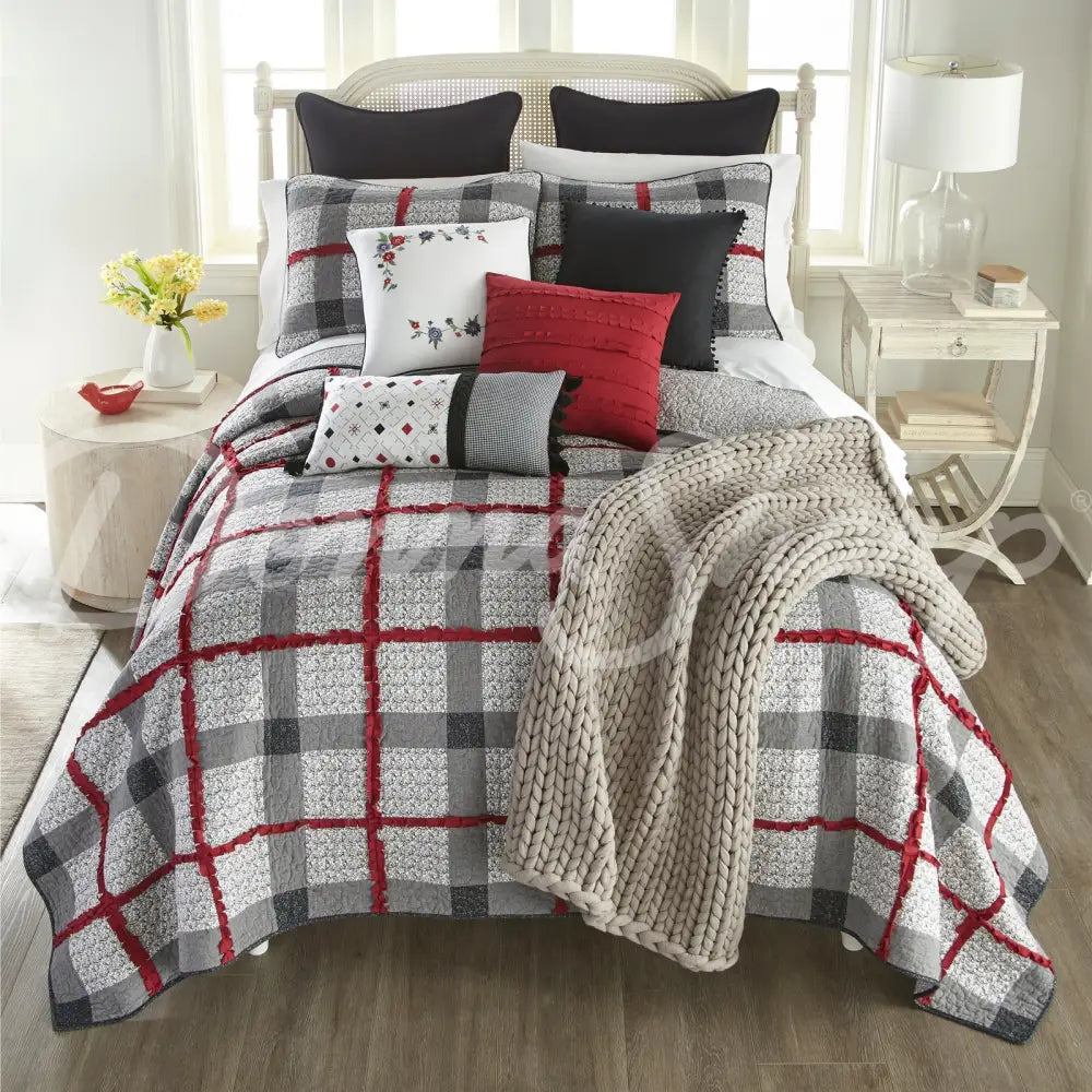 Dawson Cotton Pieced Quilted 3Pc Bedding Set From Donna Sharp